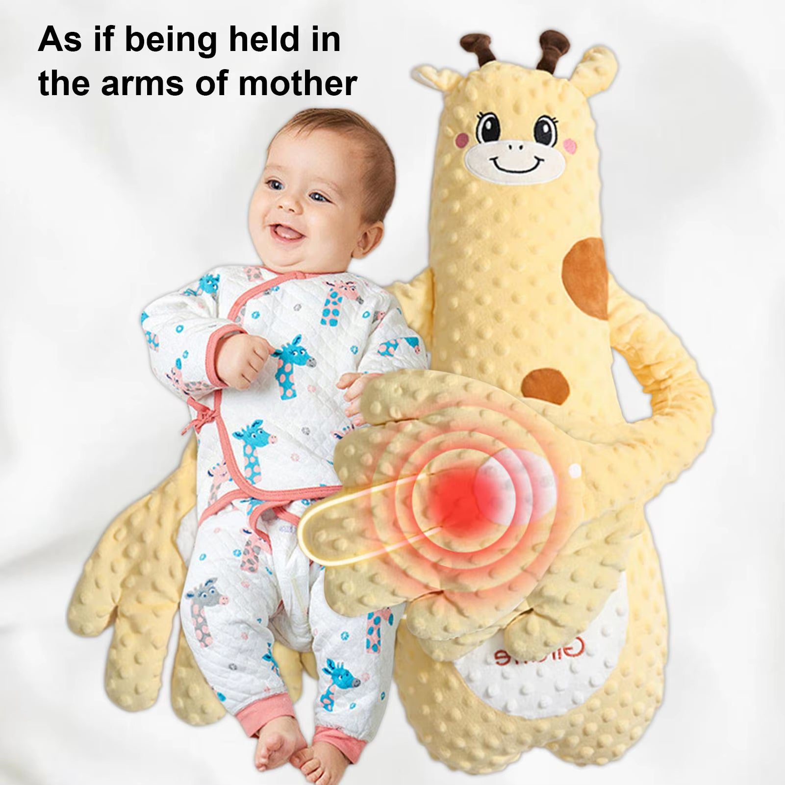 Baby Sleeping Patting Doll with Soothing Palm Remote 3 Adjustable Electric Baby Hand Pillow Soothing Palm Patting for Toddler